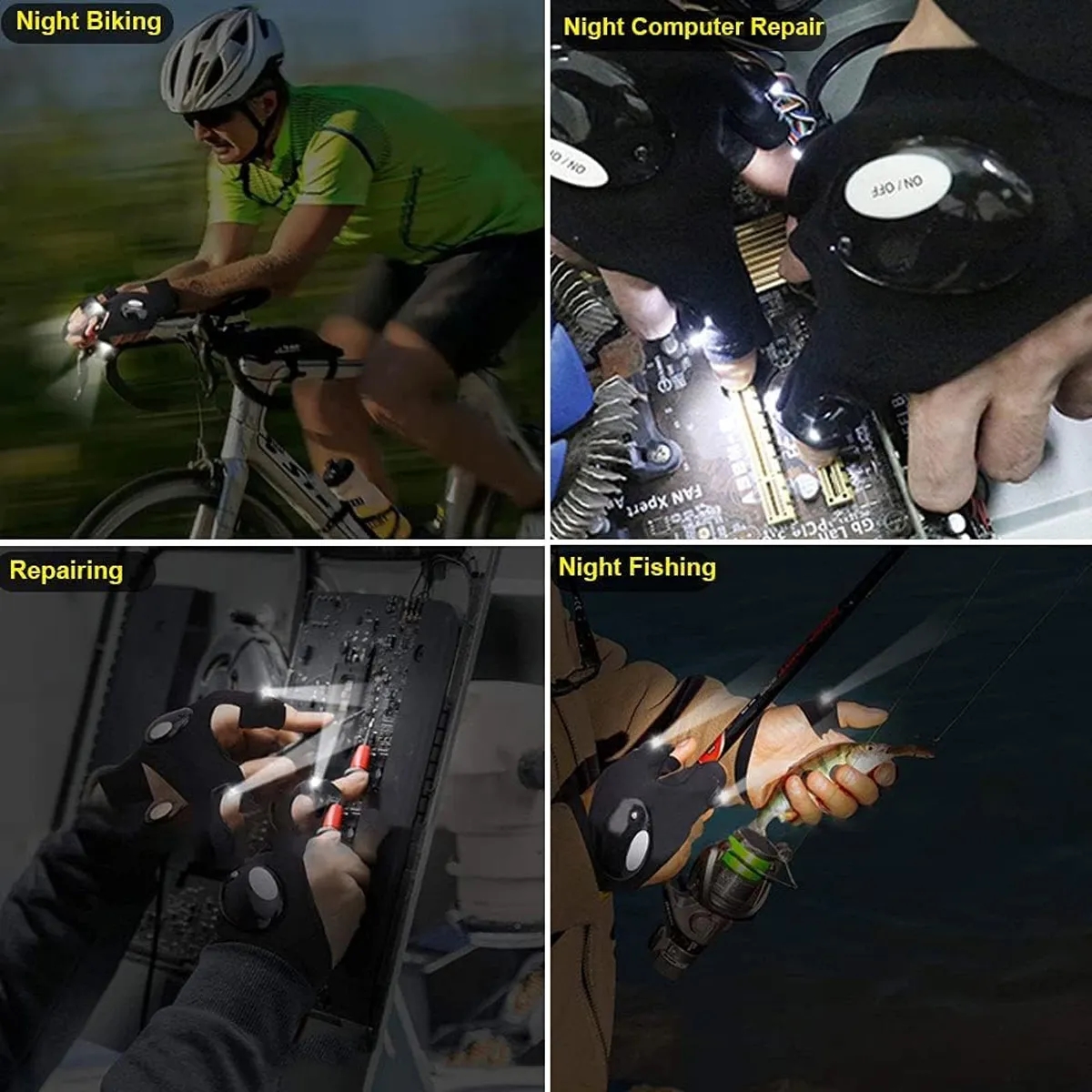 LED Flashlight Gloves -1 pair 6