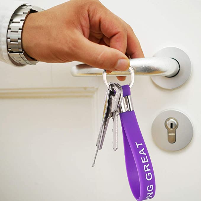 Motivational Silicone Bracelet Key Chains 3