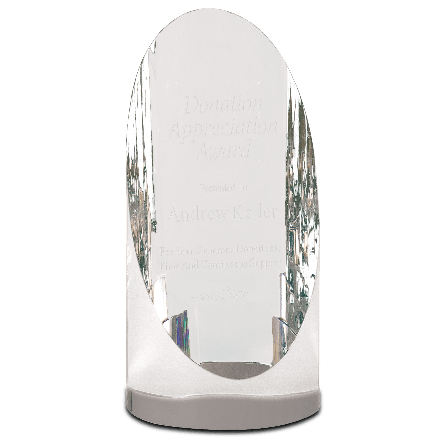 5 1/2" Crystal Cylinder Award