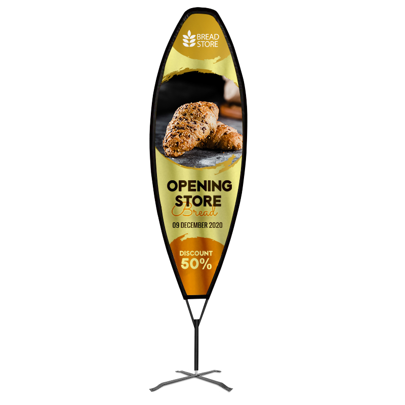 Bullet Flag™ - Printed Advertising Surfer Flag Banner, 12' 3