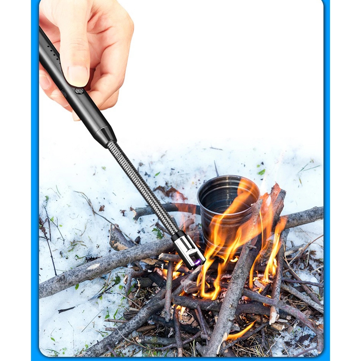 Rechargeable Electric USB Lighter for Candle Camping BBQ 3