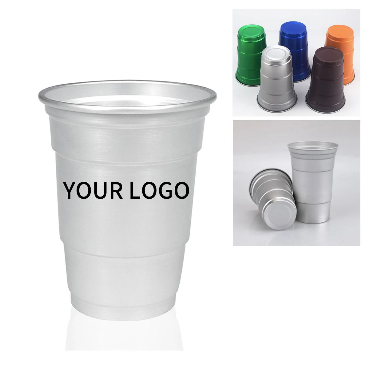 Durable Disposable Aluminum Party Cup 16oz 2