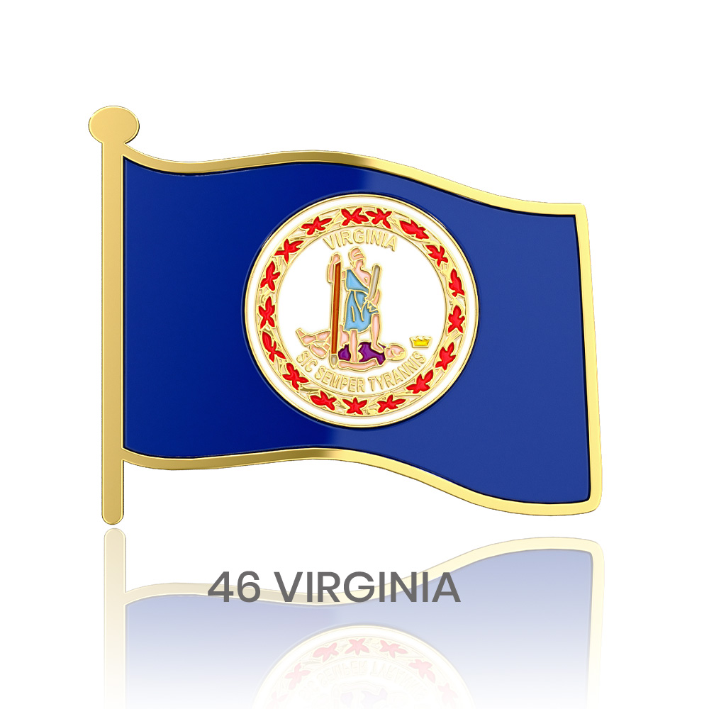 1" Stock Flag Pins 61