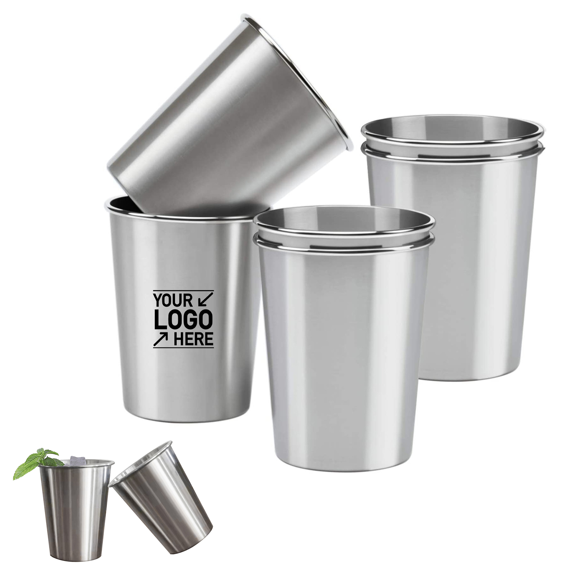 16oz Stainless Steel Pint Cup 304 Juice Beer Cup 3