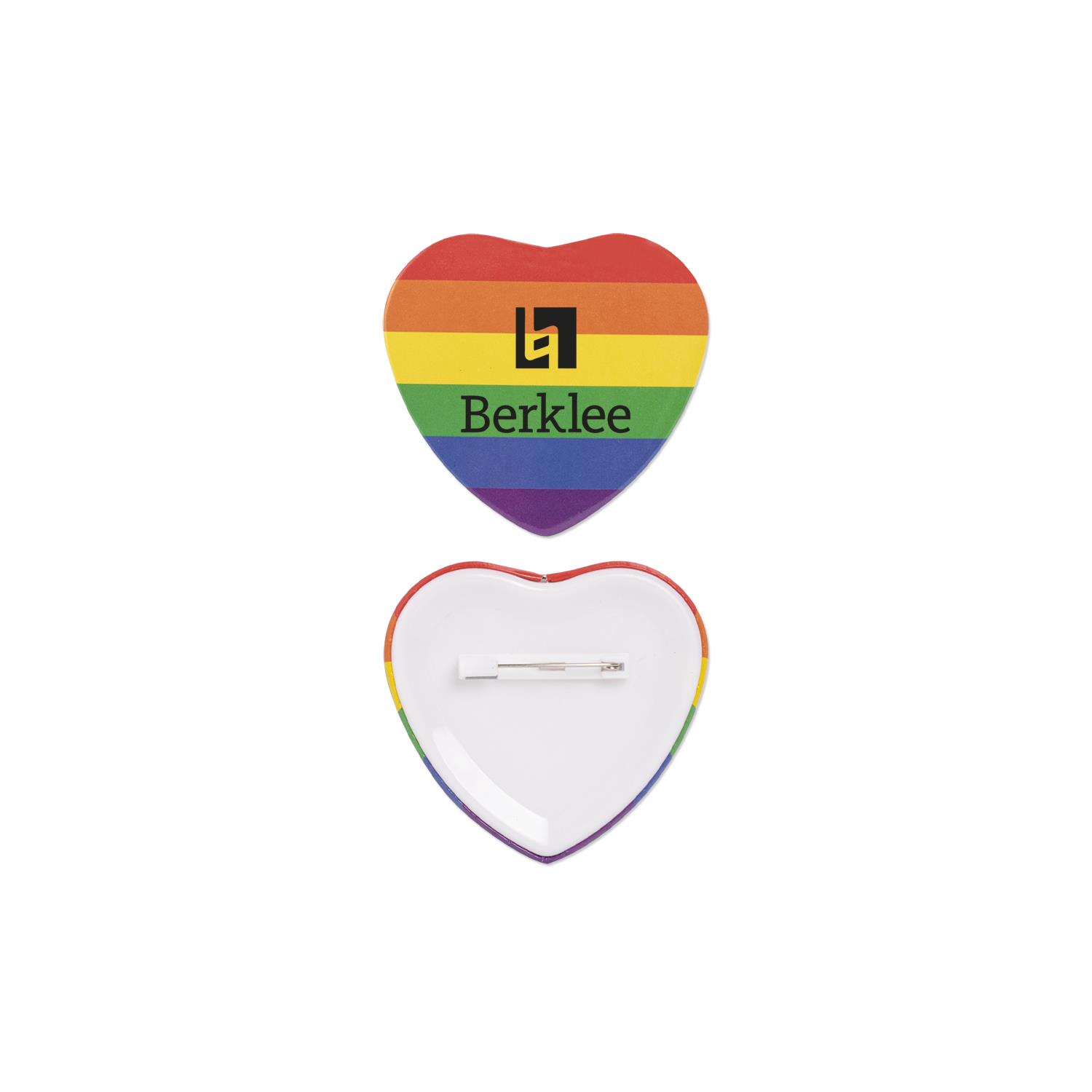 2" Heart Shaped Button 6