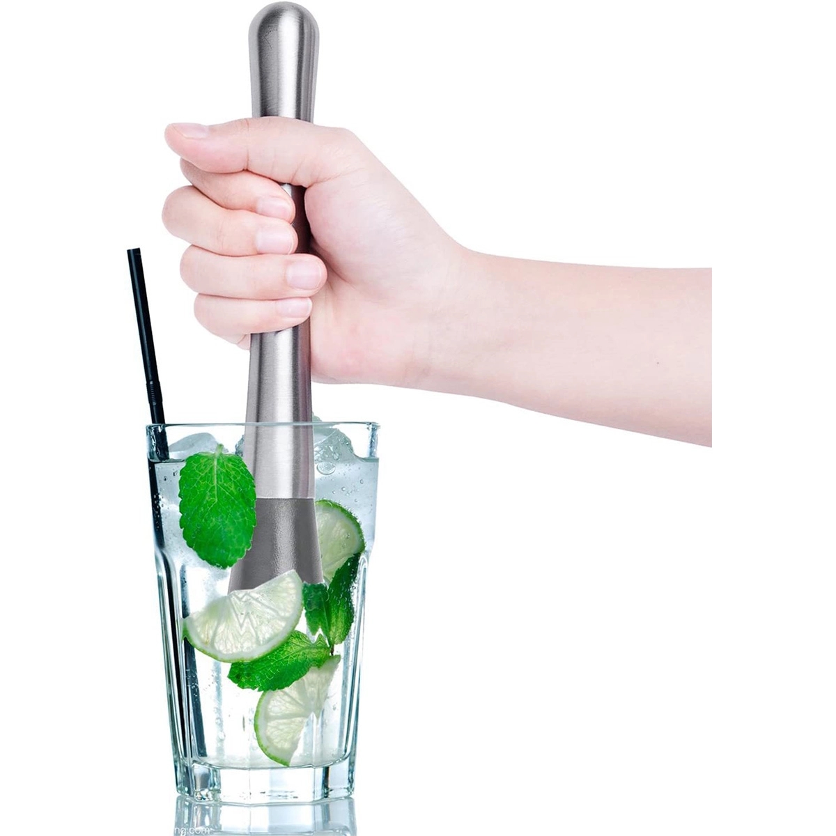 10 Inch Stainless Steel Cocktail Muddler And Mixing Spoon 2