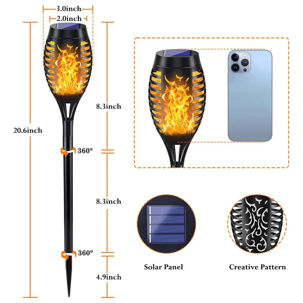Flickering Flame Lights for Halloween Christmas Decorations 2