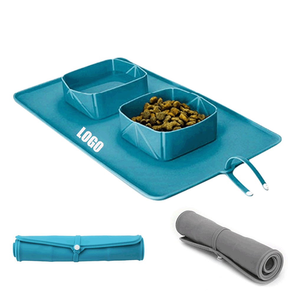 Portable Pet Feeder/Silicone Bowls for Dog and Cat Travel/Collapsible Dish for Food and Water 2