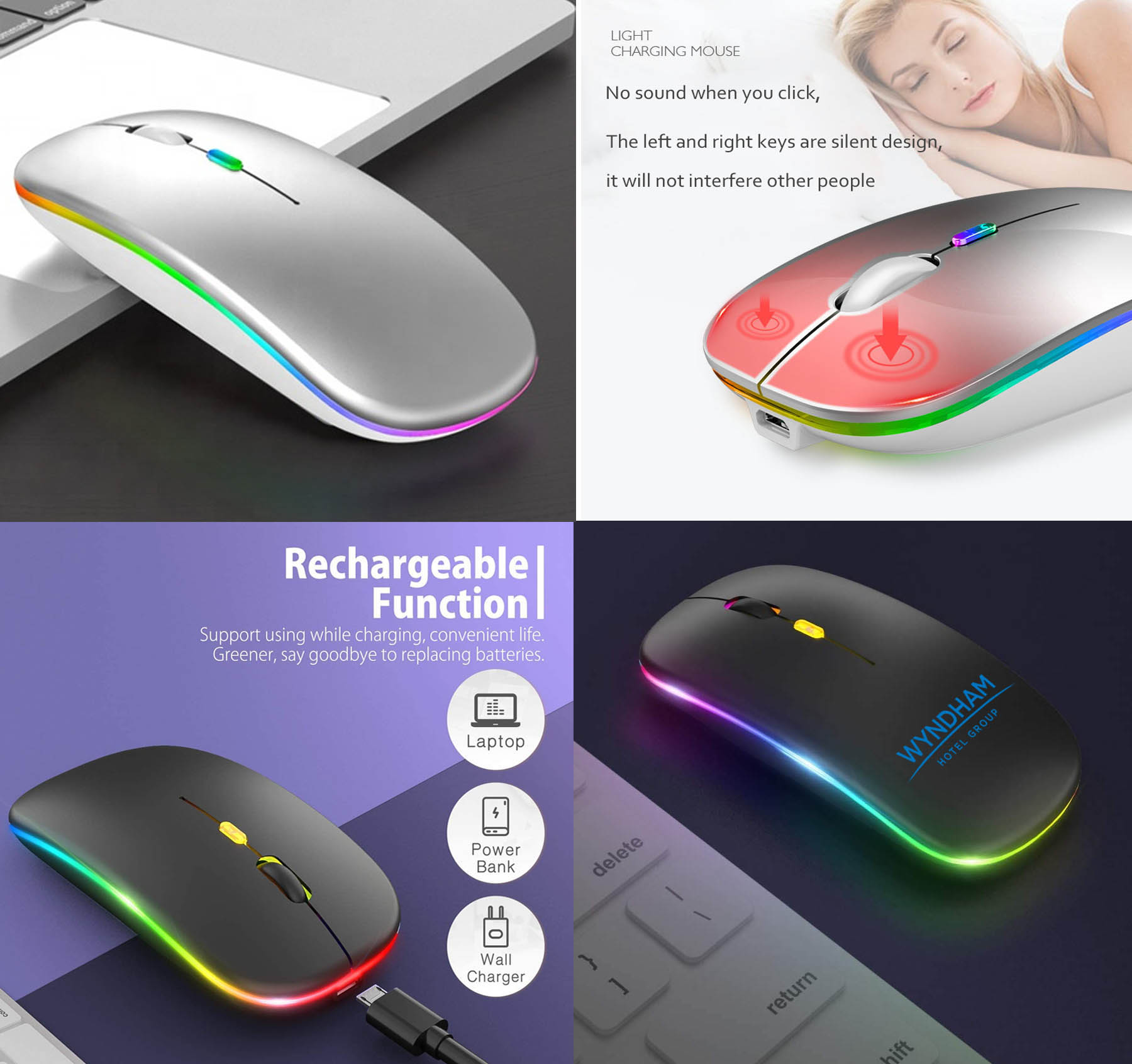 iBank ® Wireless Mouse, LED Dual Mode (Bluetooth 5.1 and 2.4G Wireless) 2