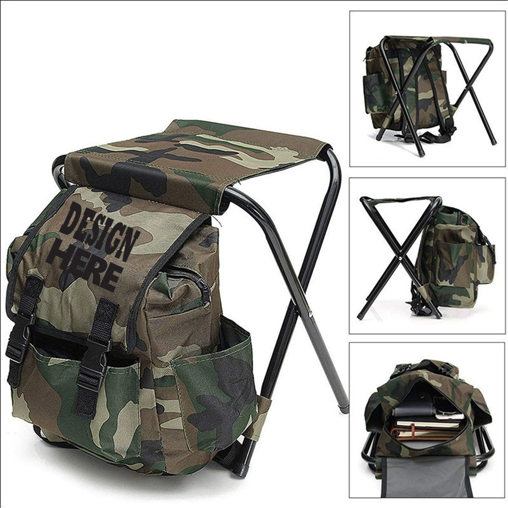 Camouflage Outdoor Leisure Backpack Chair 1