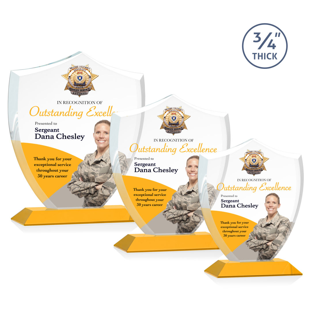 Scudo Shield VividPrint™ Award - Amber 8
