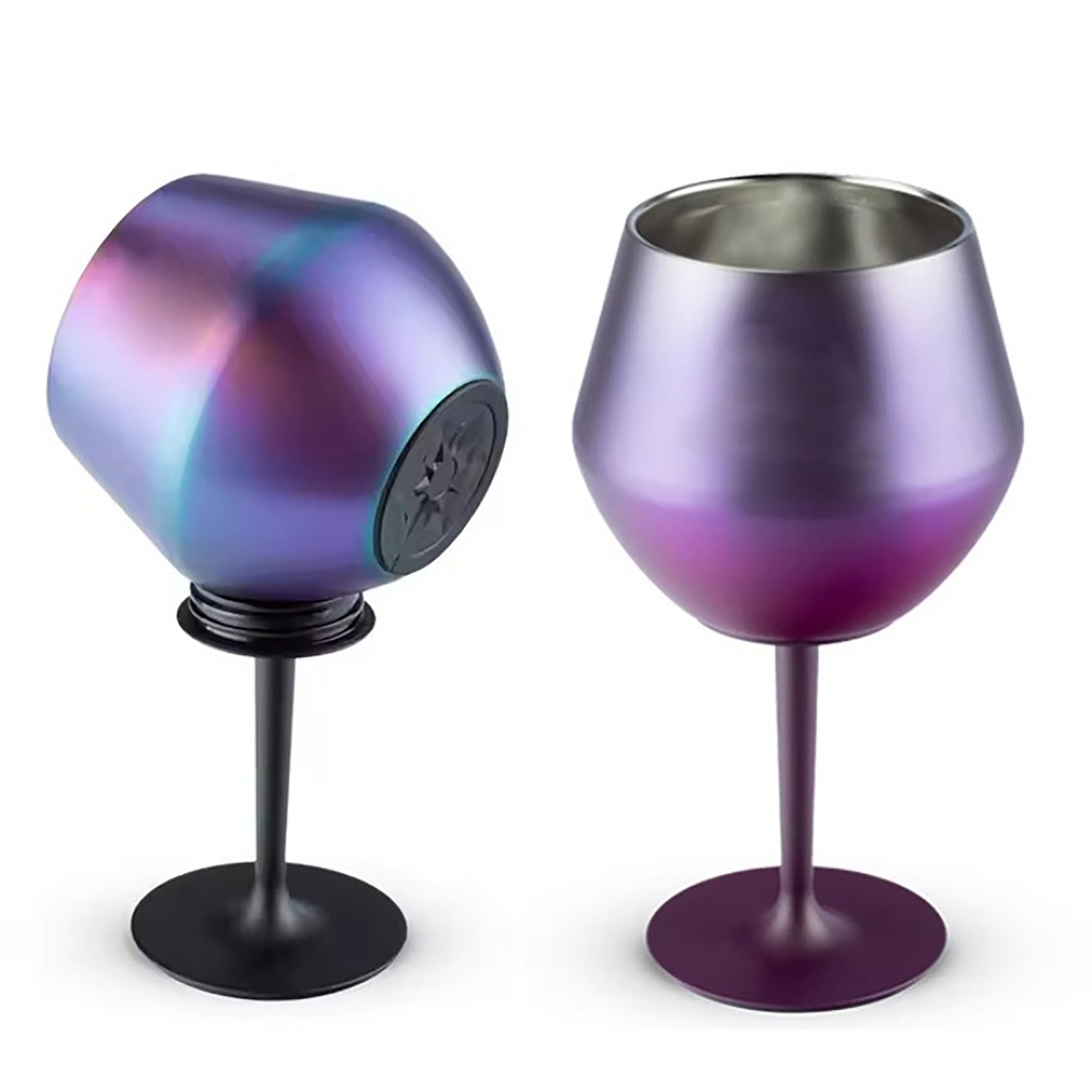 14Oz Detachable 304 Double Stainless Steel Wine Glass 3