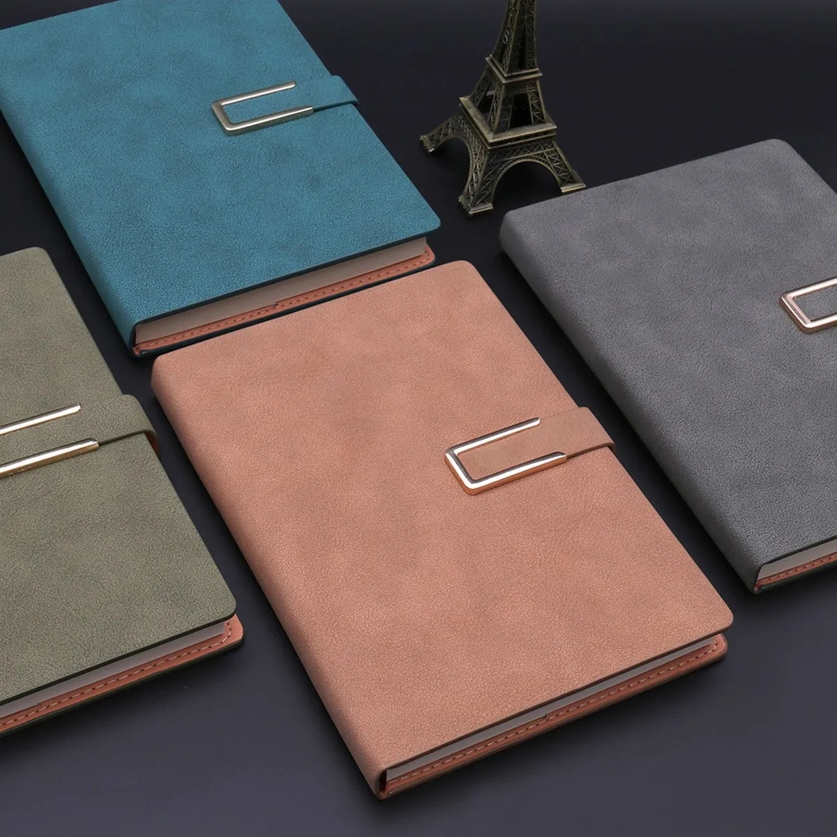 A5 Pu Leather Notebook Student Notebook With Pen Holder 5