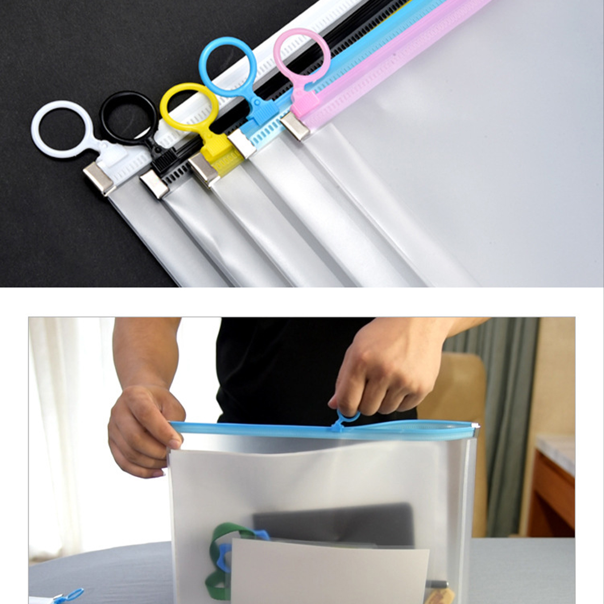 Transparent File Bag A4 Student Information Stationery 3