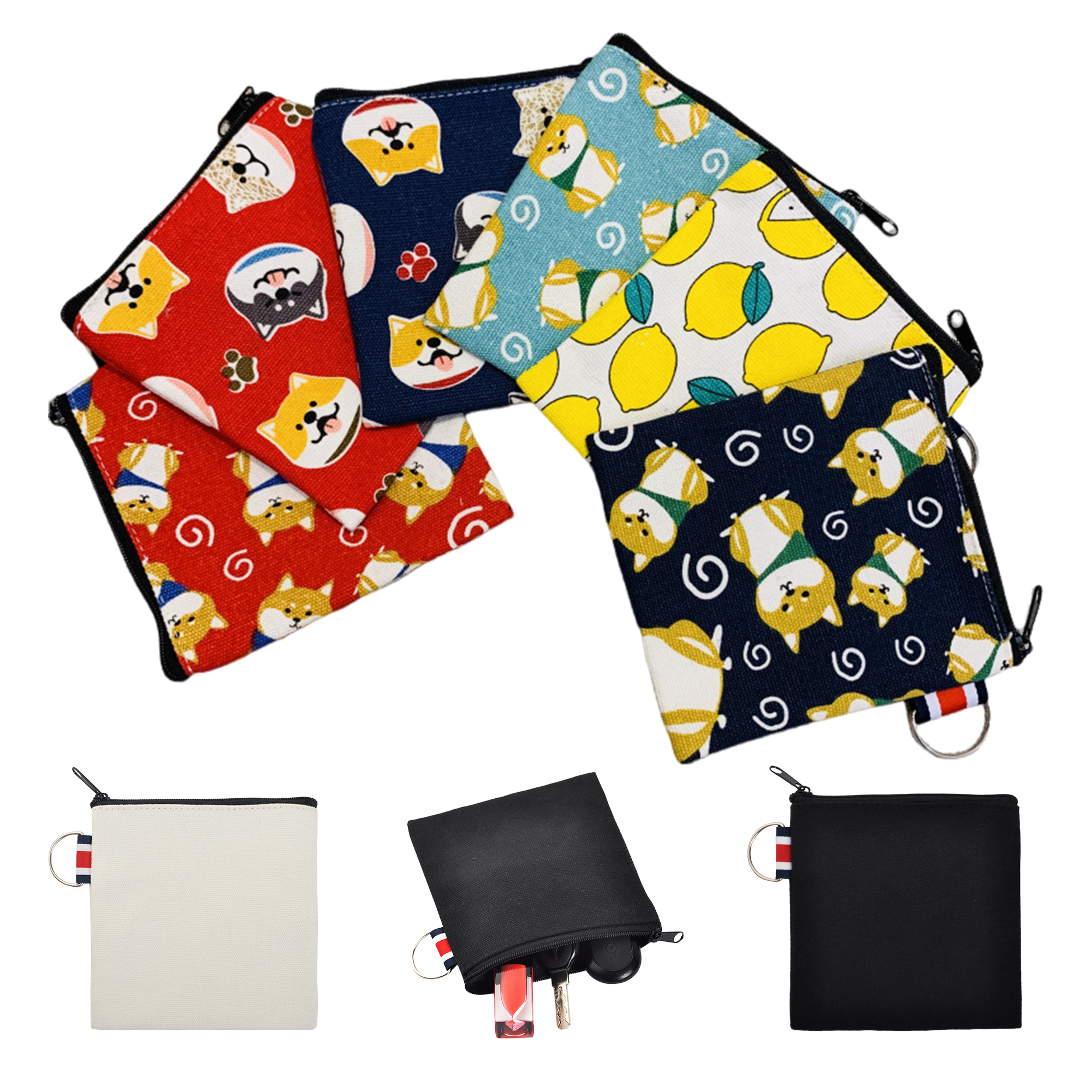 Canvas Key Zipper Pouch 2