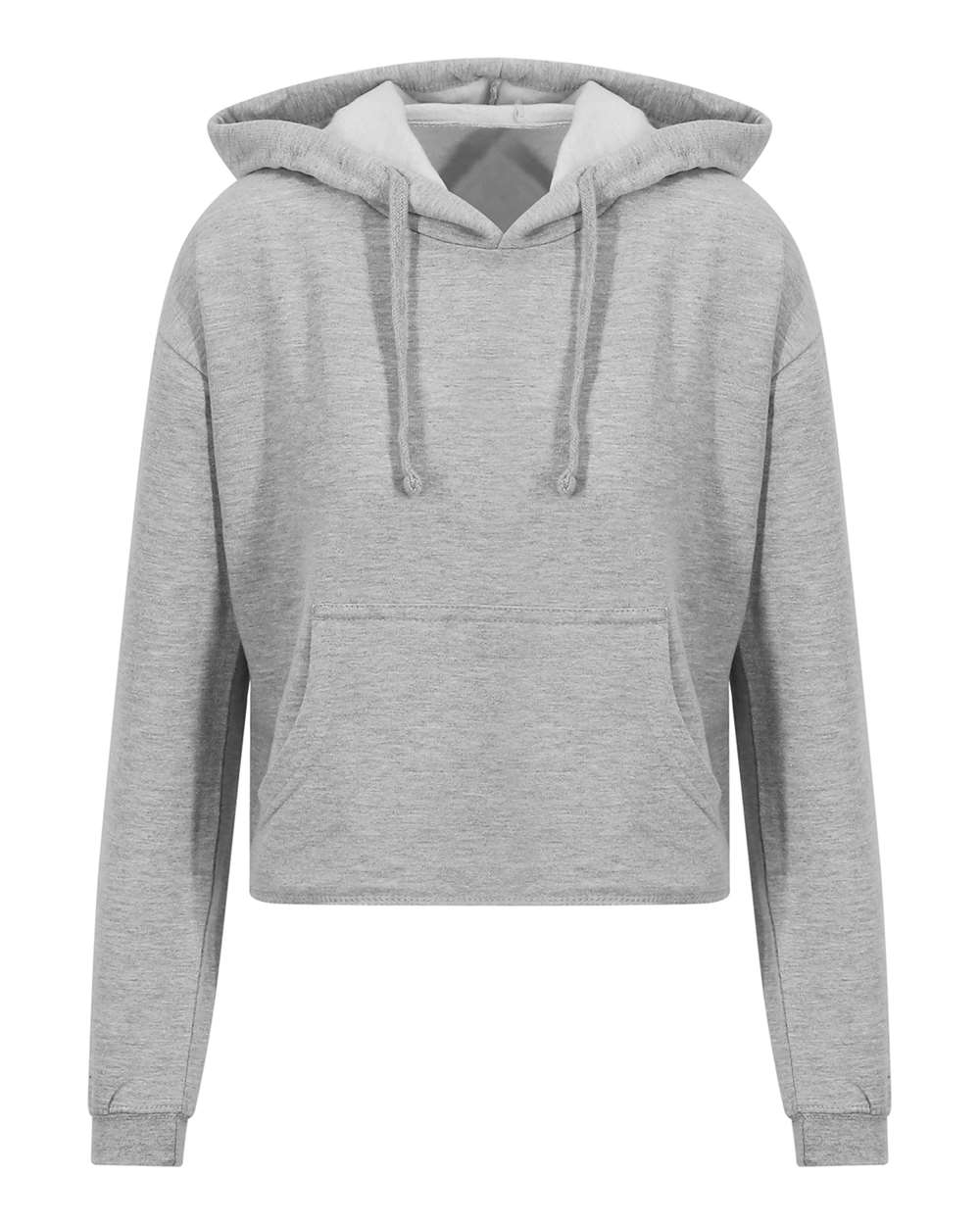 Women's Girlie Cropped Hooded Fleece with Pocket - JHA016 2