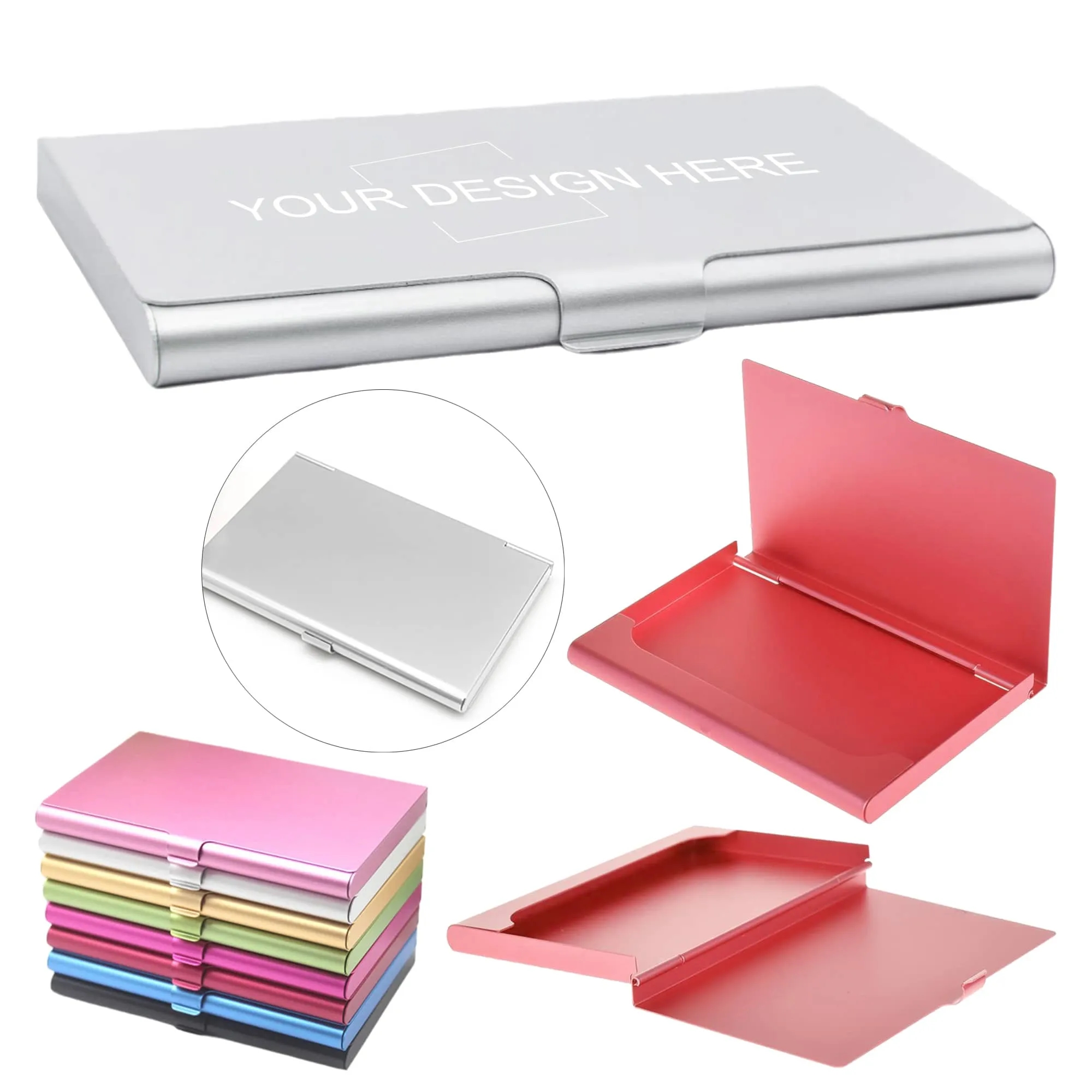 Sleek Aluminum Business Card Holder