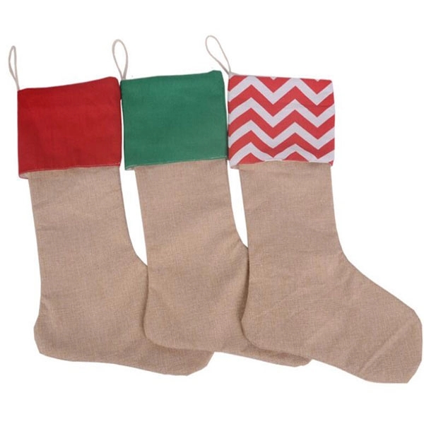 Christmas Canvas Stocking Gift Bag, custom tote bag with logo imprint 2