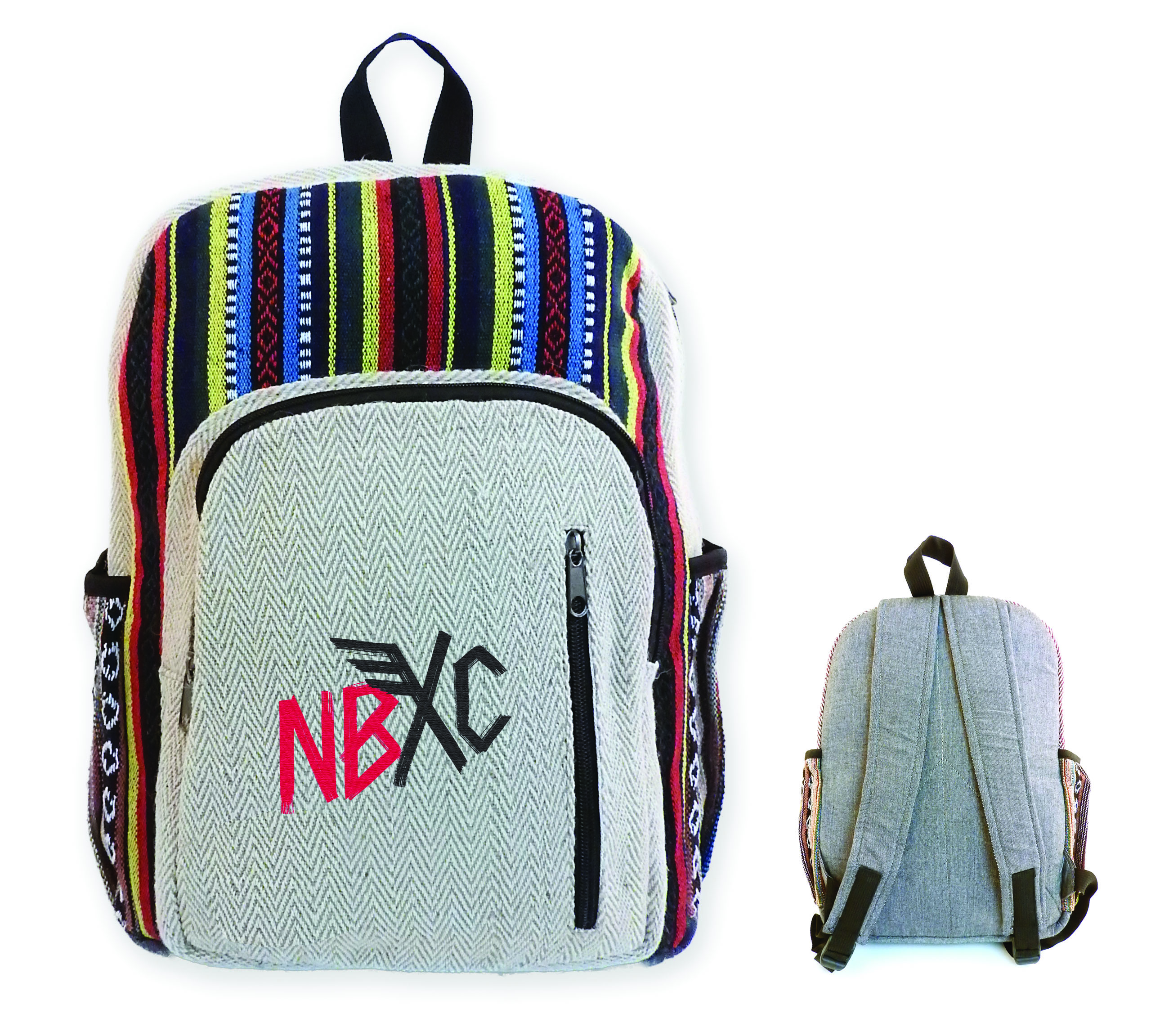 “Sero” Hemp/Cotton Colorful Backpack 3