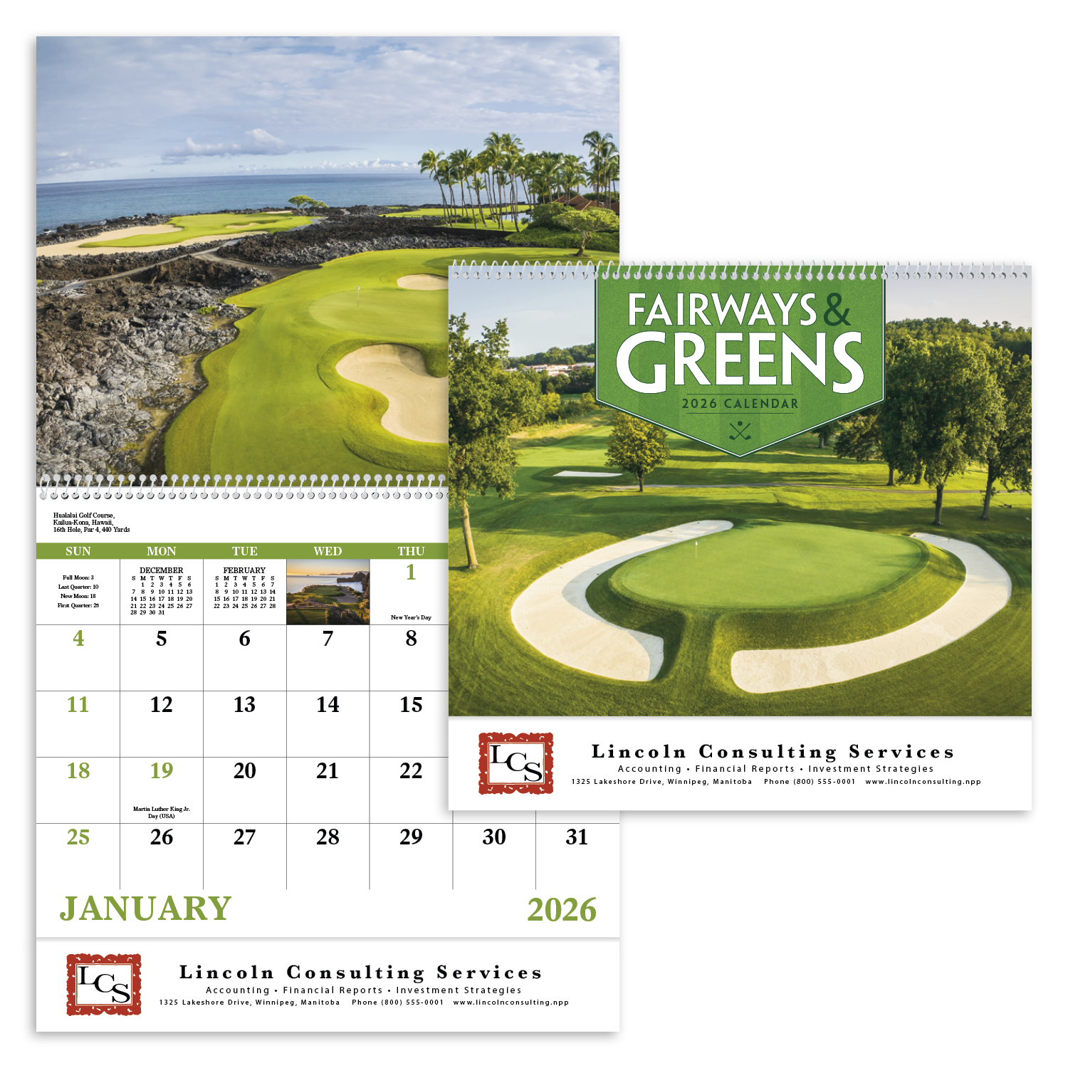 Good Value™ Fairways & Greens - Spiral Calendar 52