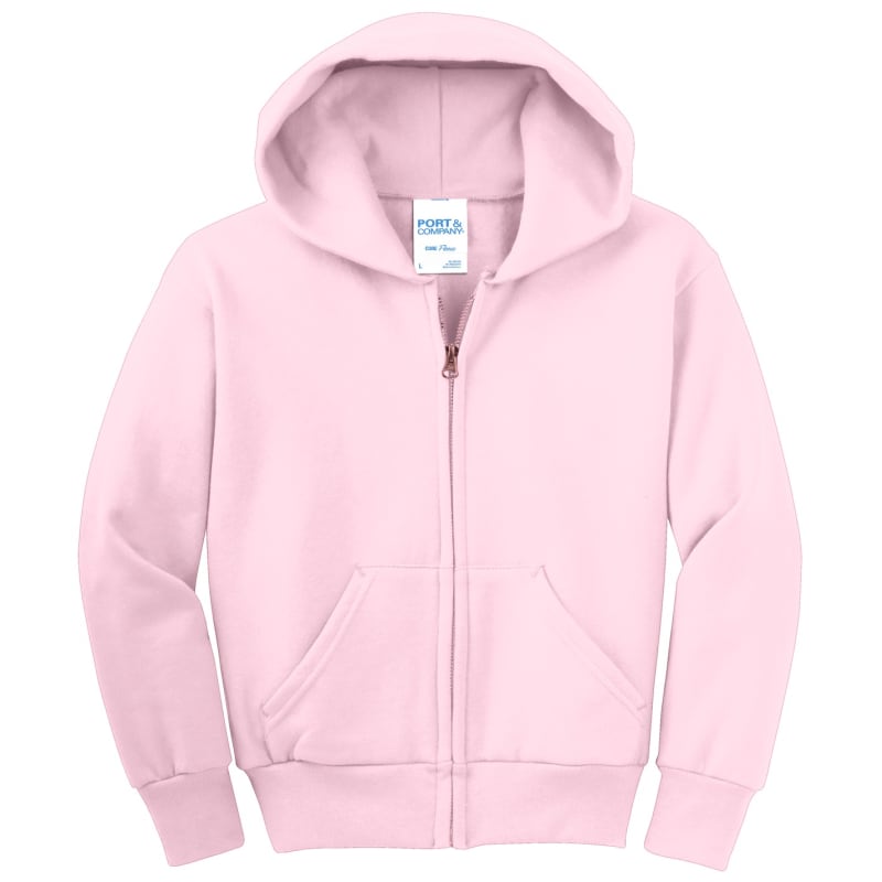 Port & Company - Youth Core Fleece Full-Zip Hooded Sweatshirt. 46