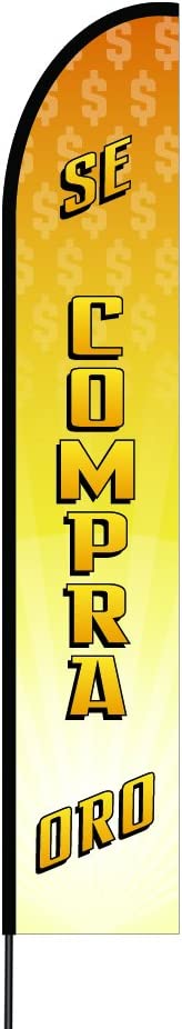 Se Compra Oro Flag Kit 15' Feet Feather Flag Sign Outdoor Banner 4