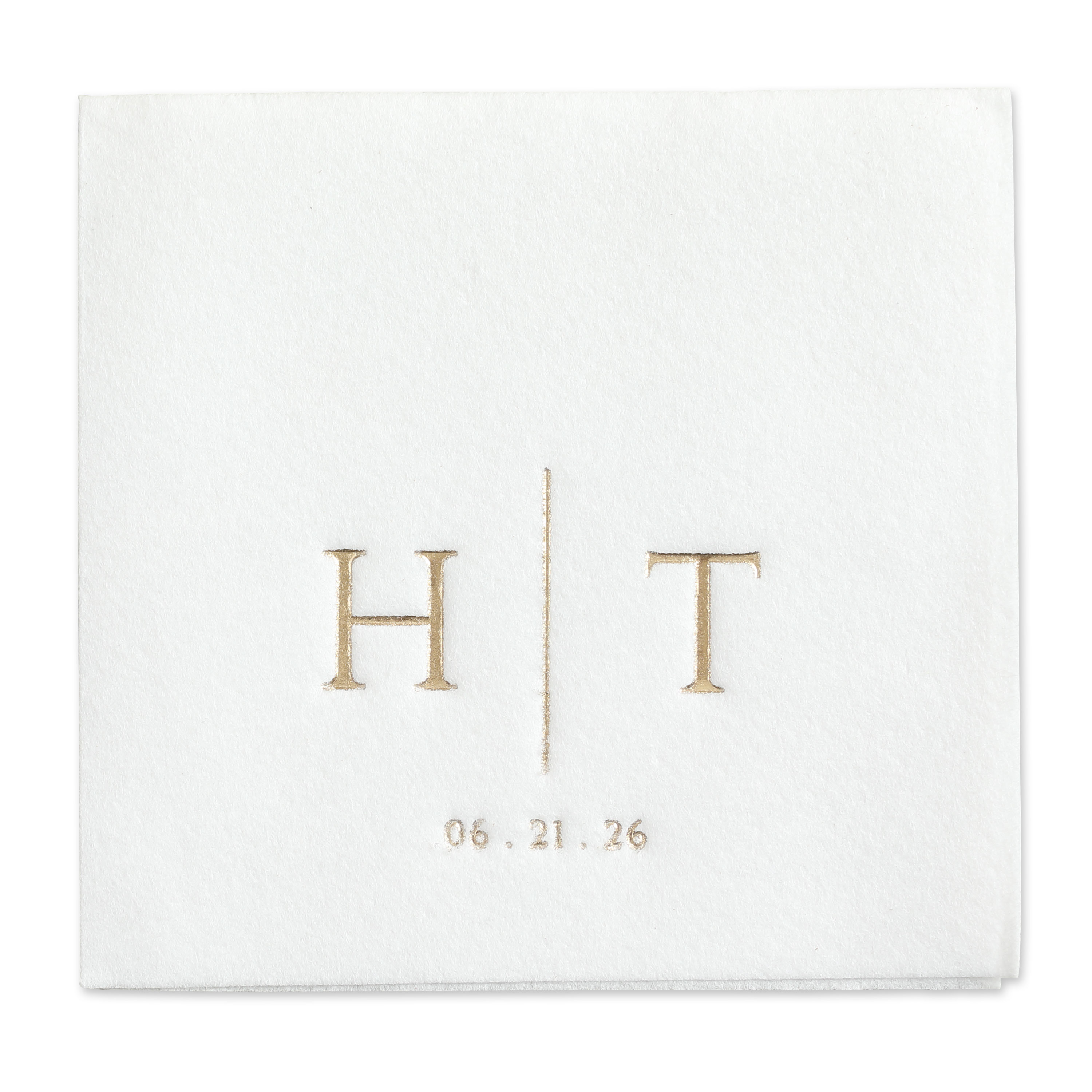 Initially Distinctive Premium Beverage Napkin w/uncoined Edge (White) 2