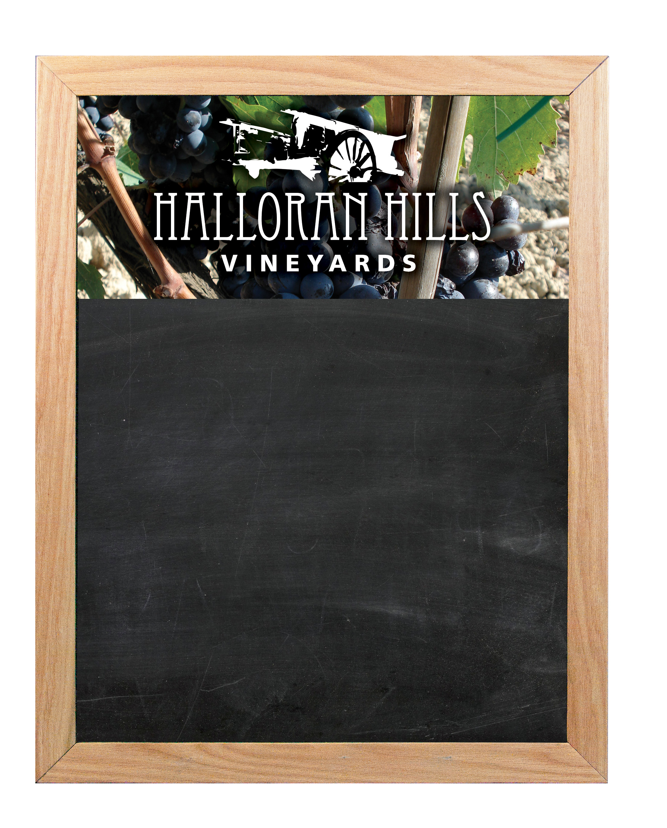 Oak Frame Wall Chalkboard - 23"w x 30"h 7
