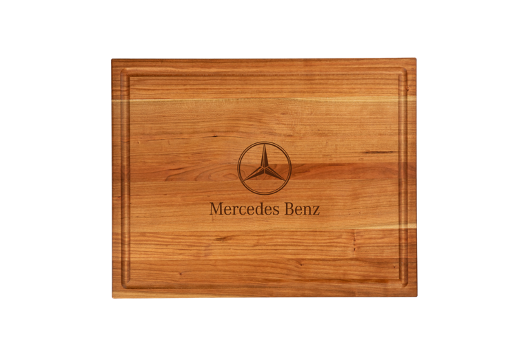 Cherry Cutting Board with Juice Groove and Handle 19"x15"x1-1/2" 2