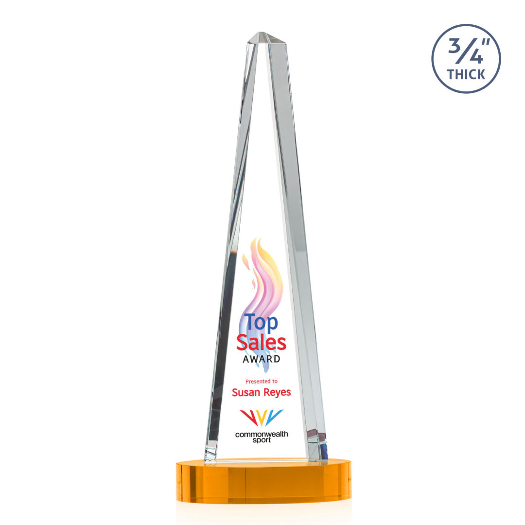 Majestic Tower VividPrint™ Award on Alberton Base - Amber 2