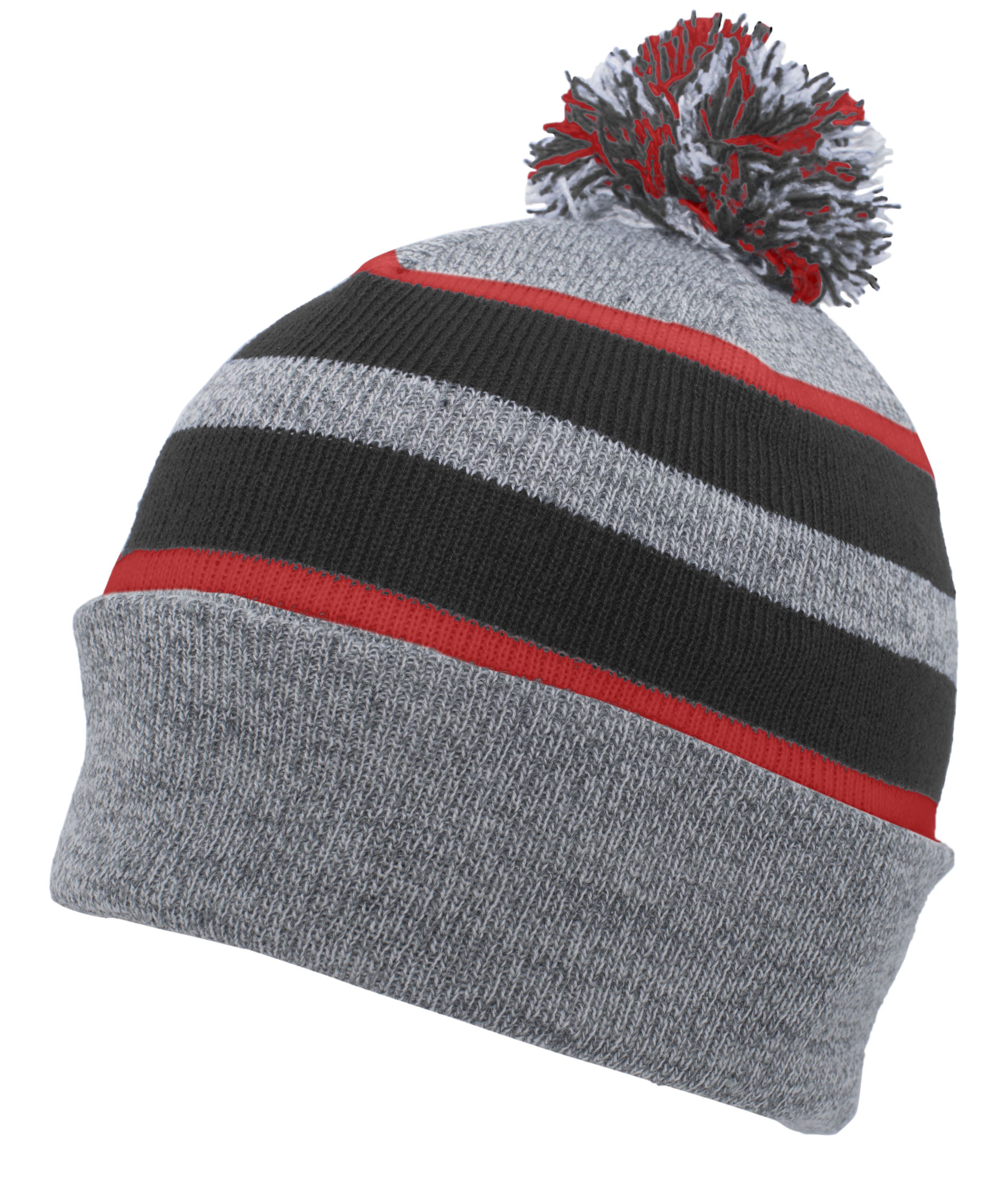 Knit Fold Over Pom-Pom Beanie 32