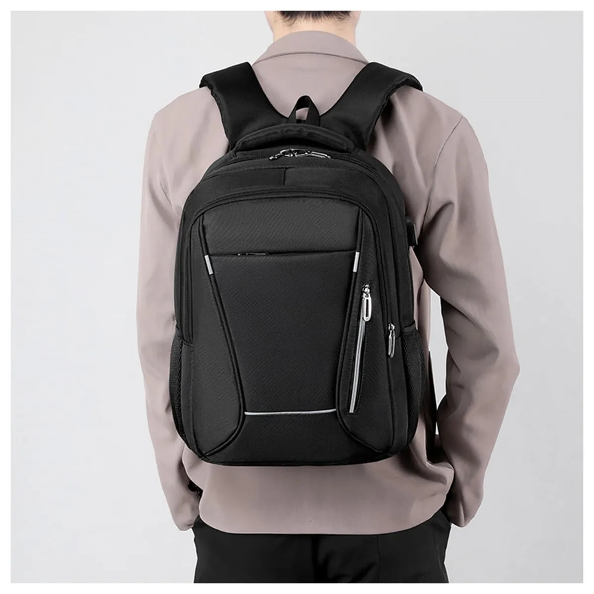Business Anti Theft Laptops Backpack withUSB Charging Port 6