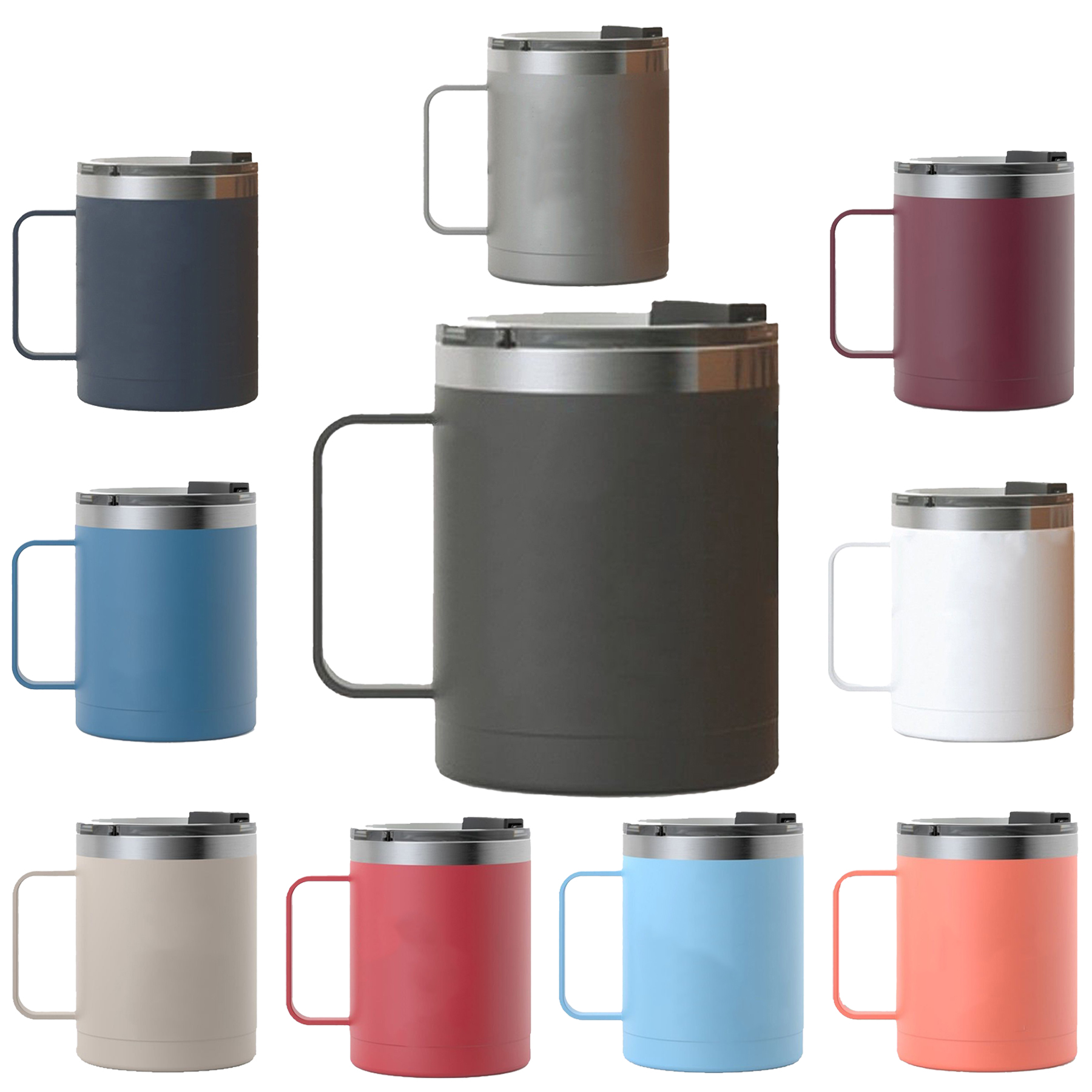 RTIC 12 oz Stainless Steel Ringed Coffee Mugs 17