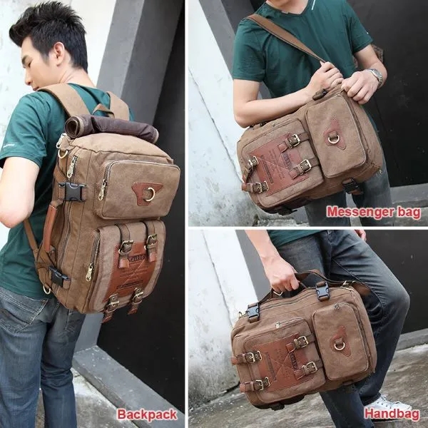 Vintage Canvas Leisure Travel Backpack 2