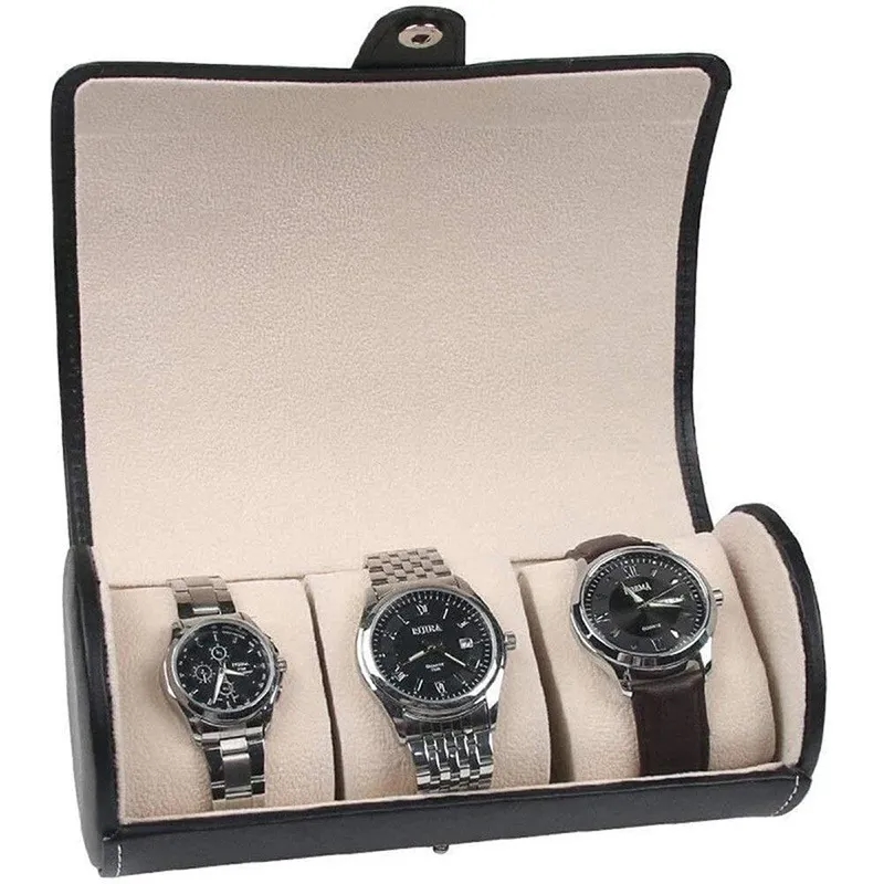 Leatherette Roll Watch Storage Pouch 4
