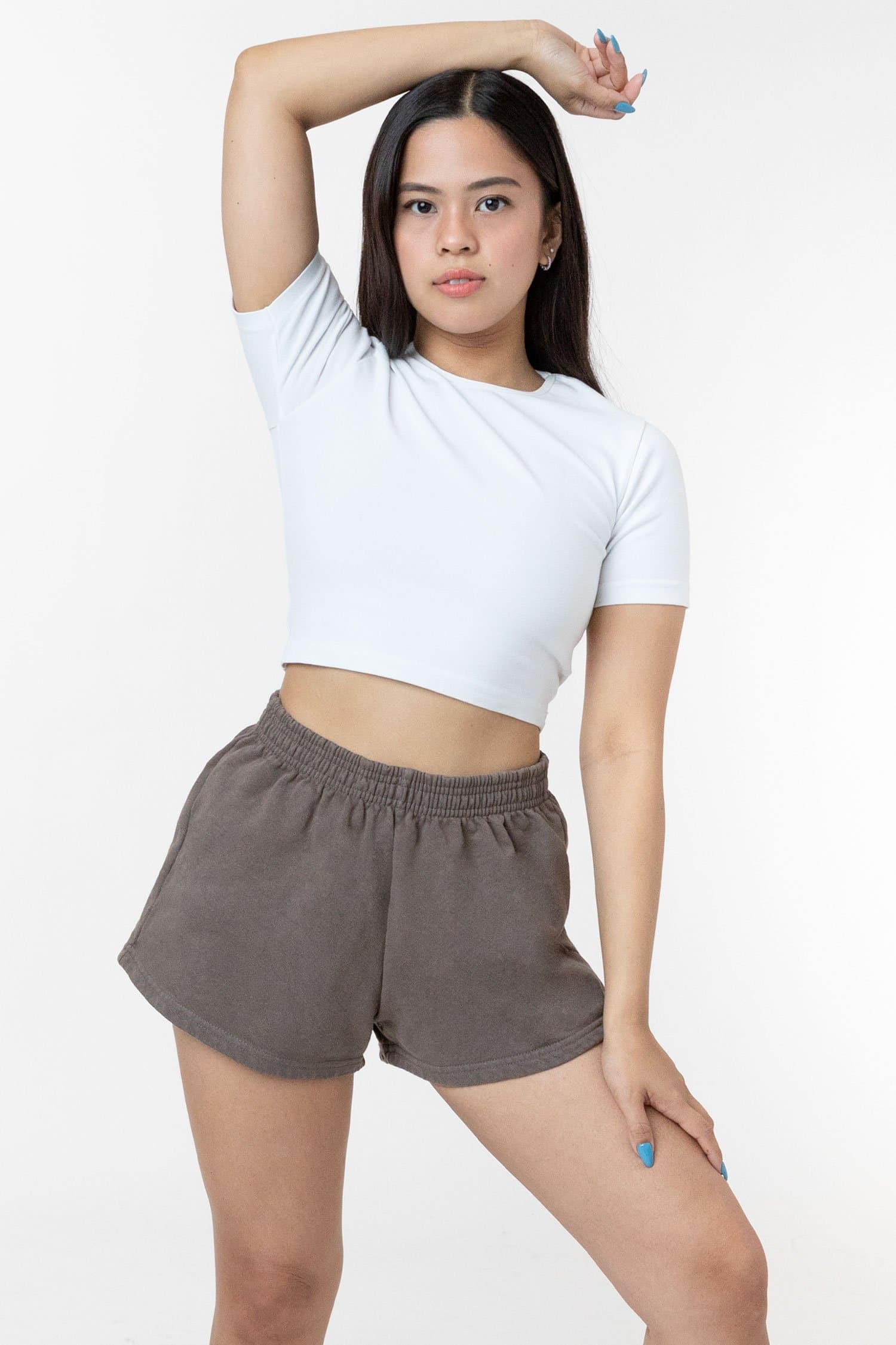 14 OZ GARMENT DYE HEAVY FLEECE SHORT SHORTS 1