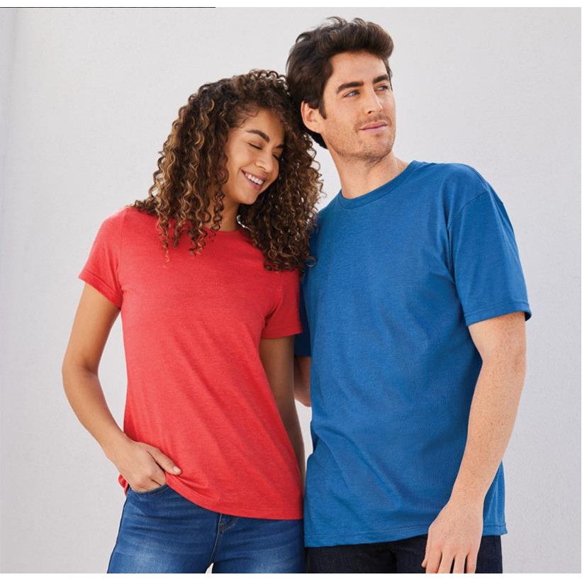 Basic 153g Adult Crewneck Solid Color T-shirt Stock 1