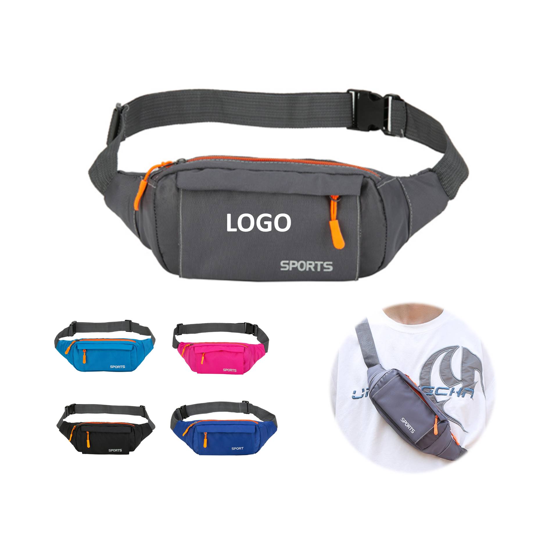 Outdoor Sports 2-Zipper Fanny Pack 2