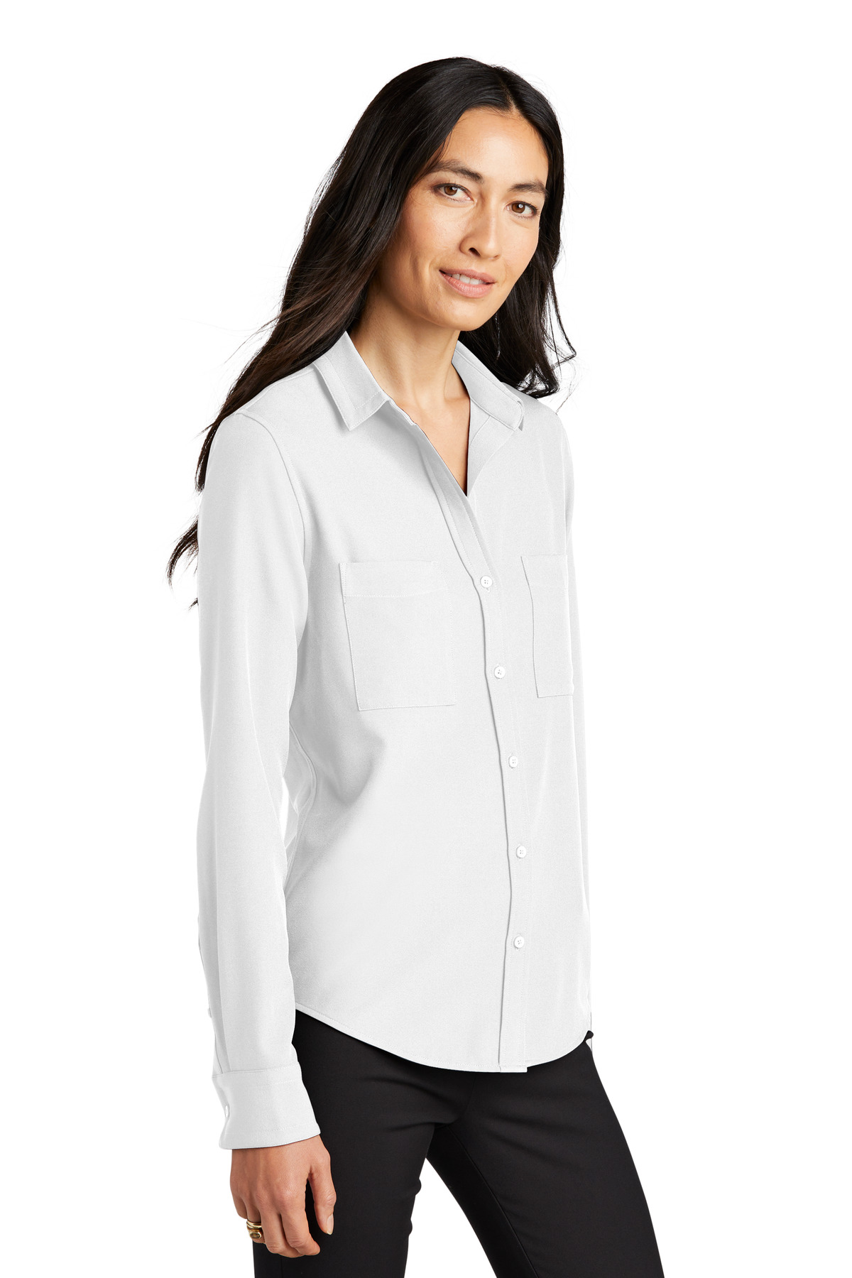 Mercer+Mettle Women's Stretch Crepe Long Sleeve Camp MM2013 8