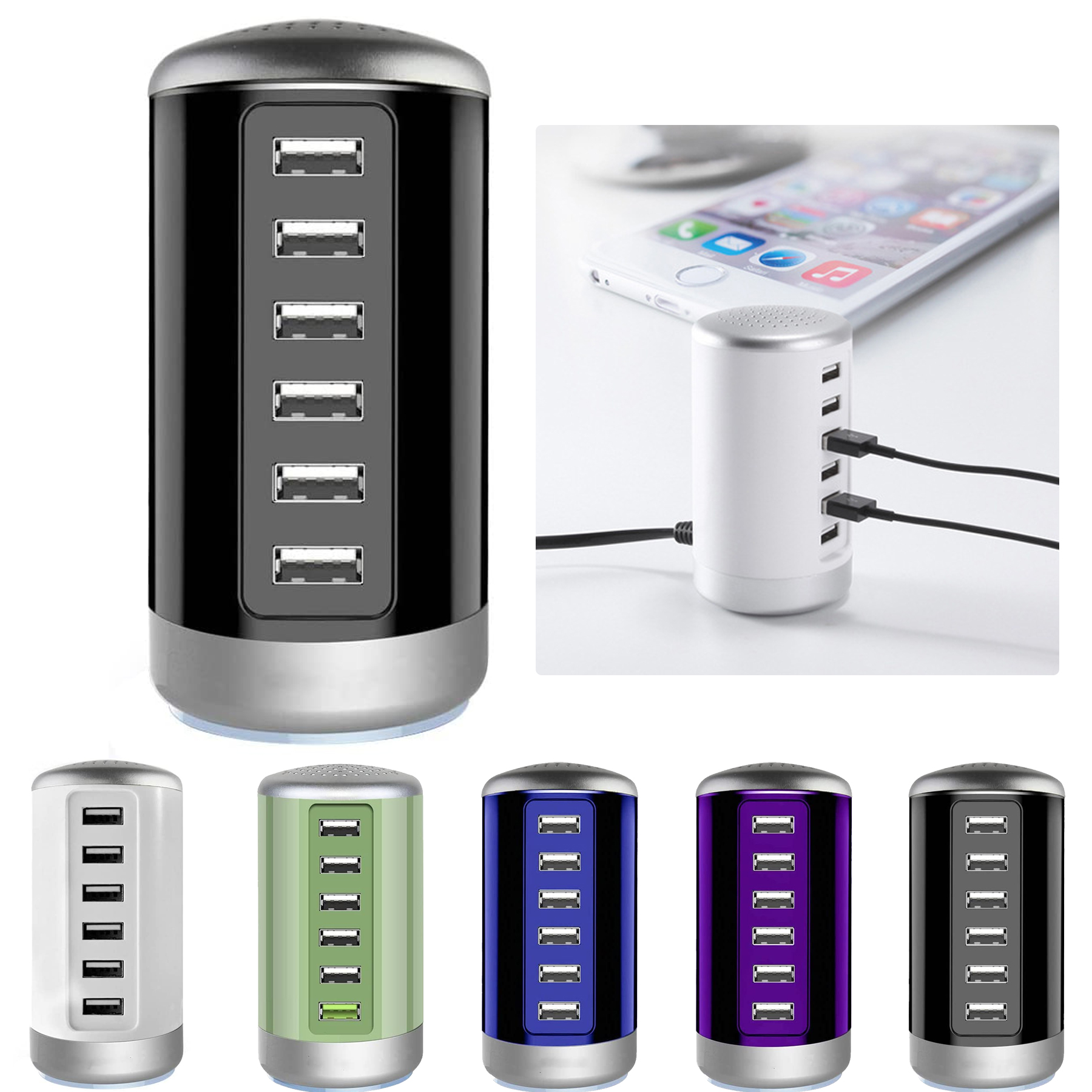 6-Port Desktop USB Charging Station 1