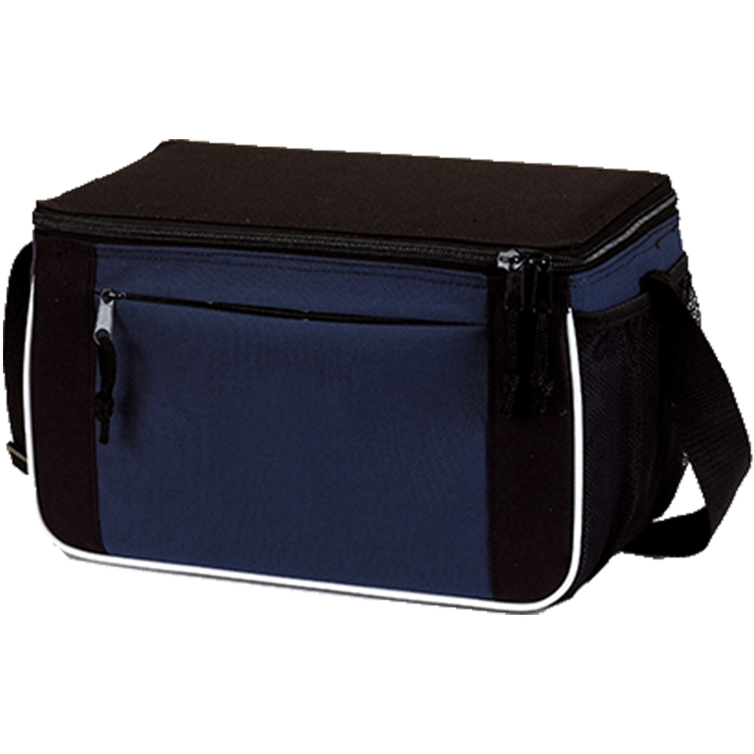 Premium Insulated 8 Pack Lunch Cooler Bag w/ Front Pocket & Side Mesh (11" x 7" x 6") 4