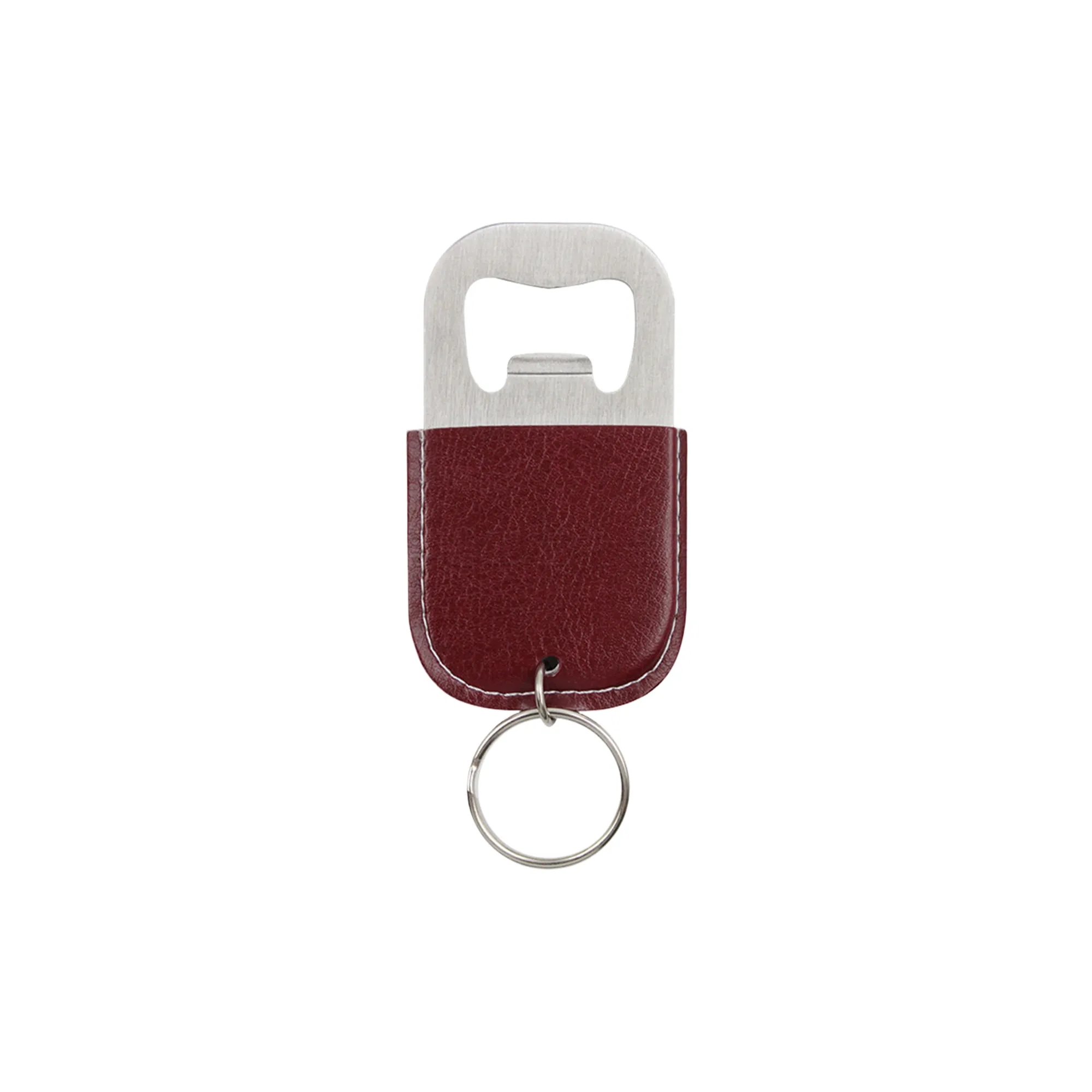 MOQ100 PU Stainless Steel Bottle Opener Keychain 6