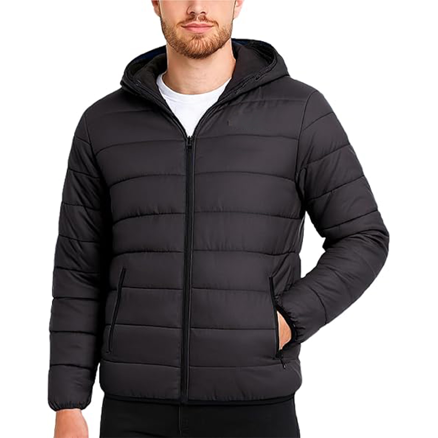 Warm Hooded Quilted Down Jacket 9