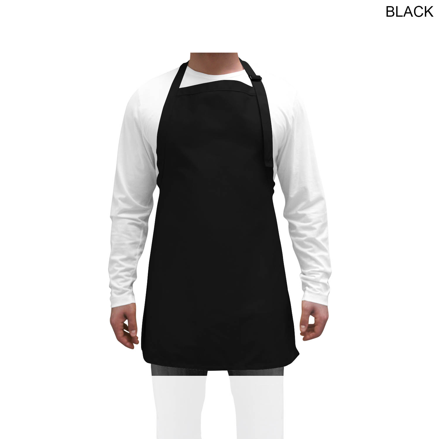 24 Hr Express Ship - Twill Bib Apron, 25x28, No Pockets, Adjustable Neck, Heat Transfer logo
