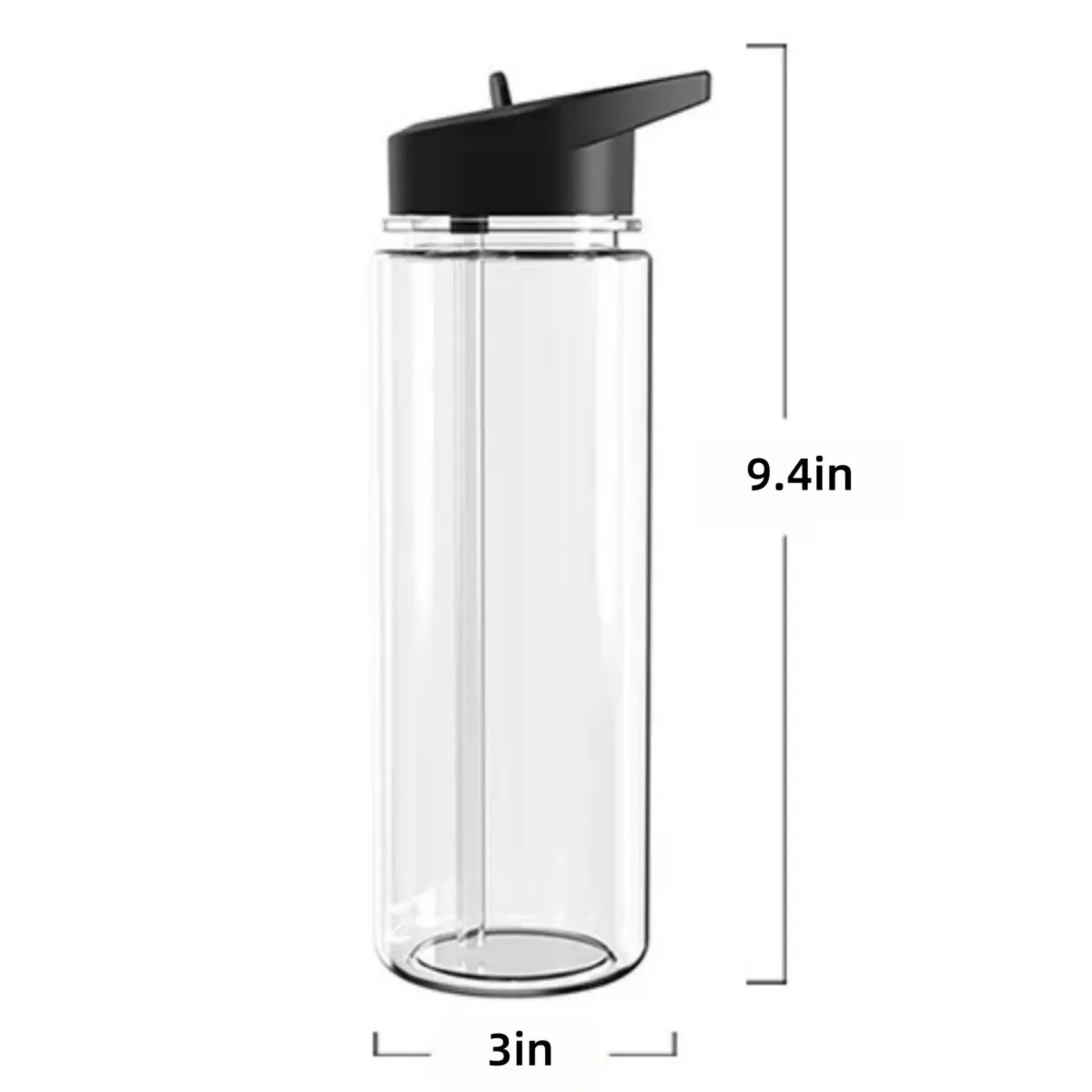 Clear Impact Water Bottle with Flip Straw Lid 3
