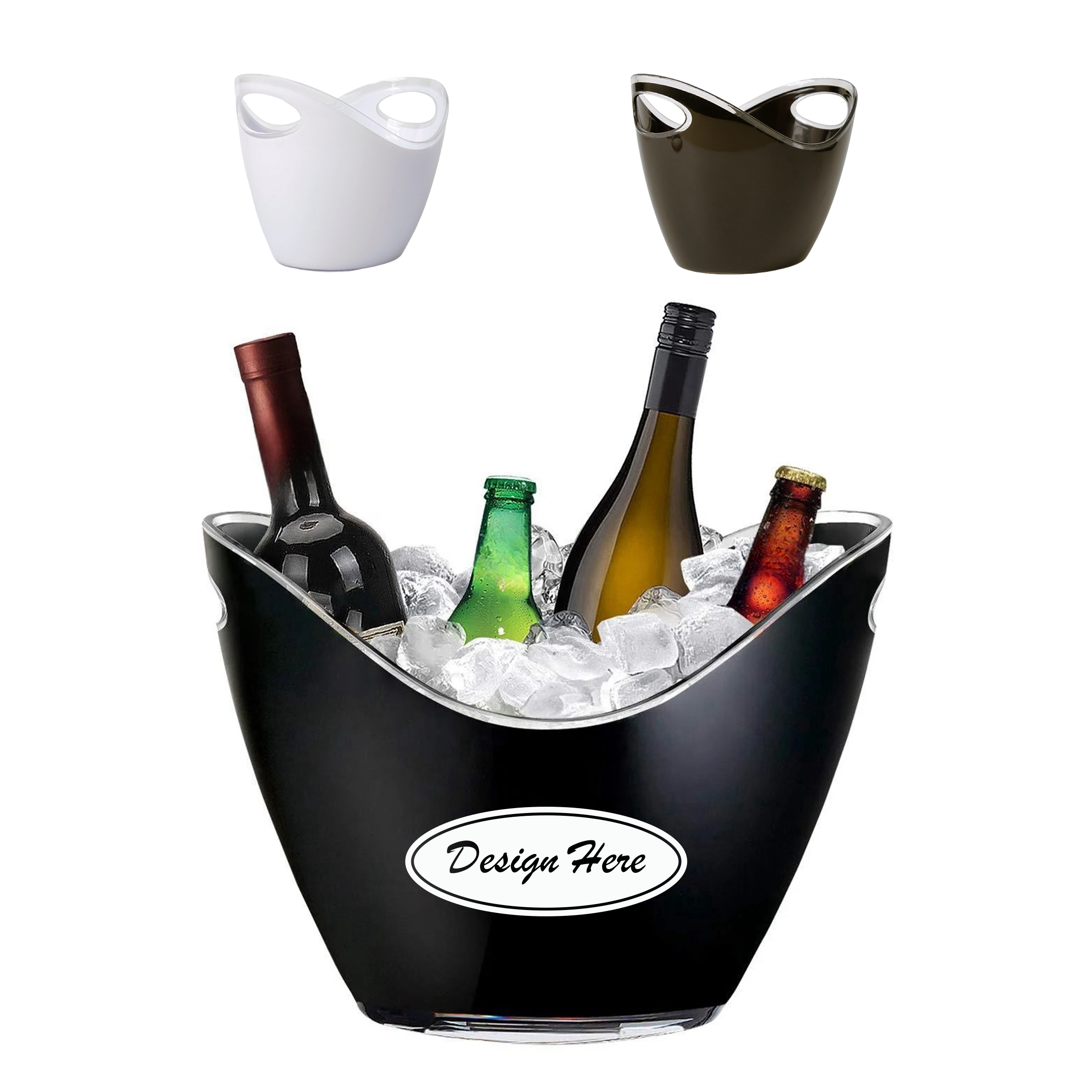 Chic 8L PVC Party Ice Bucket with Easy-Carry Handles 2
