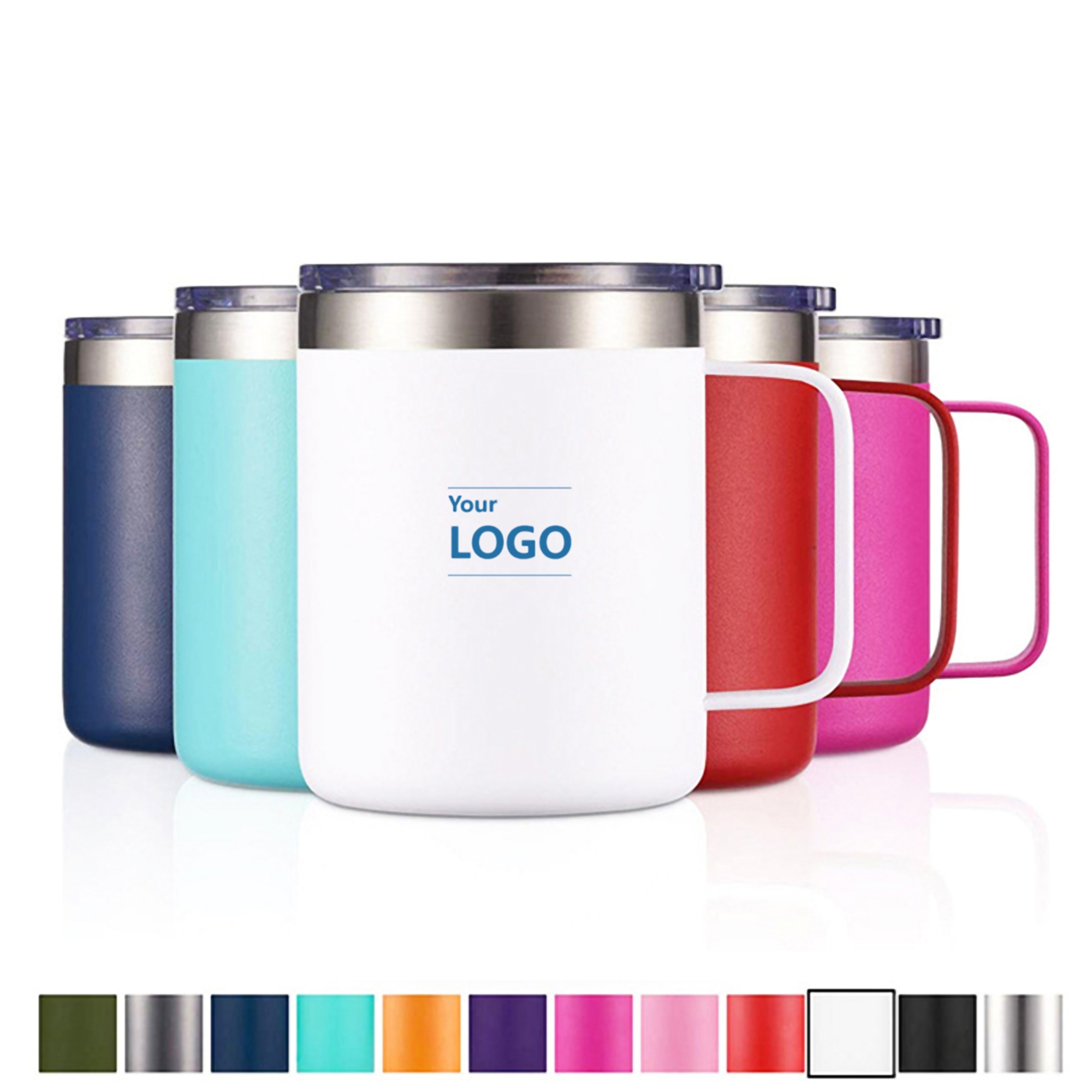 12 Oz. Reusable Stainless Steel Double Insulated Coffee Mug 2