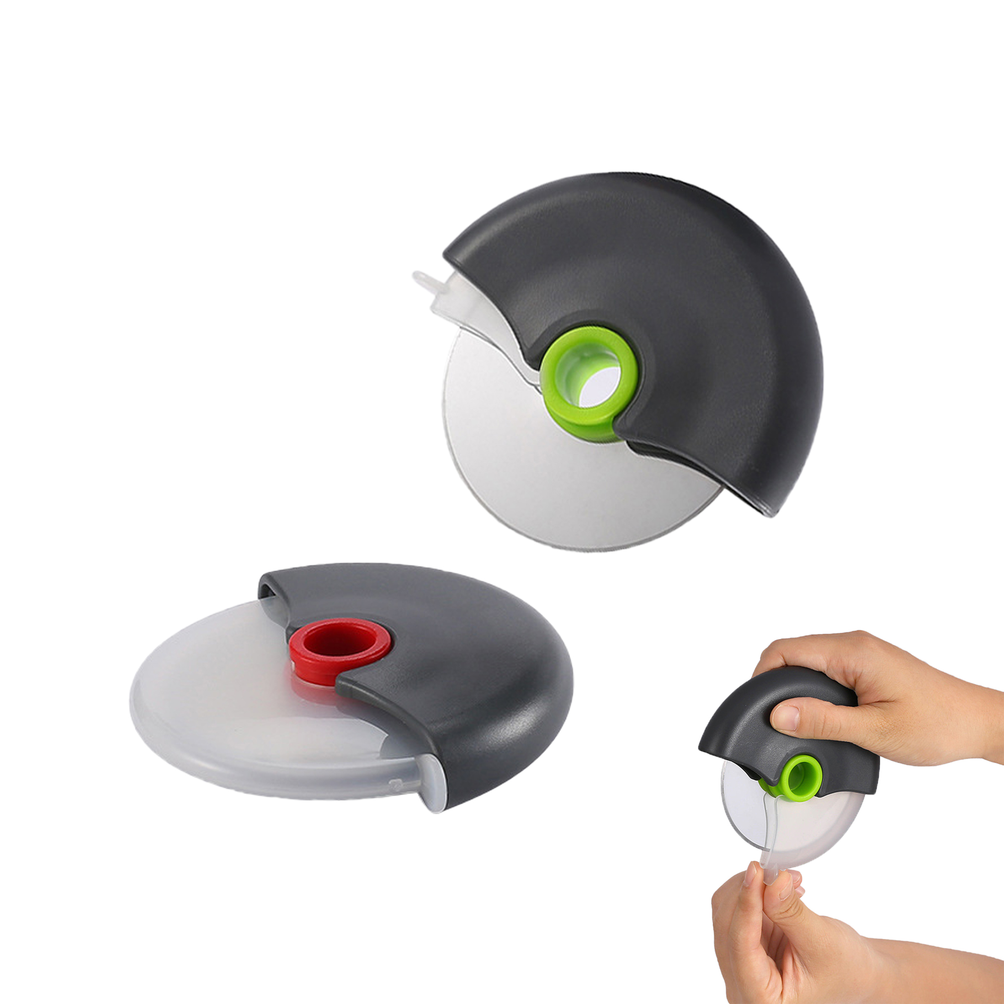 Pizza Cutter Wheel With Protective Blade Cover 2