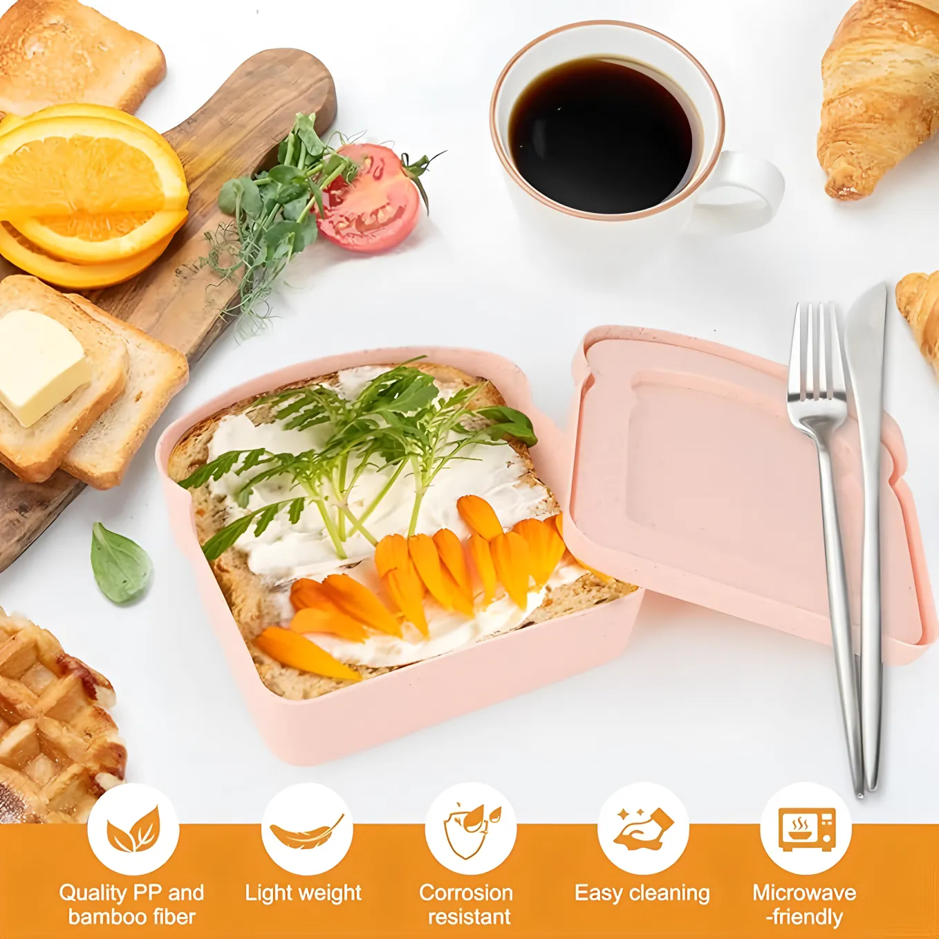 Custom Reusable Sandwich Container Microwave Safe Lunch Box Bulk Wholesale 1