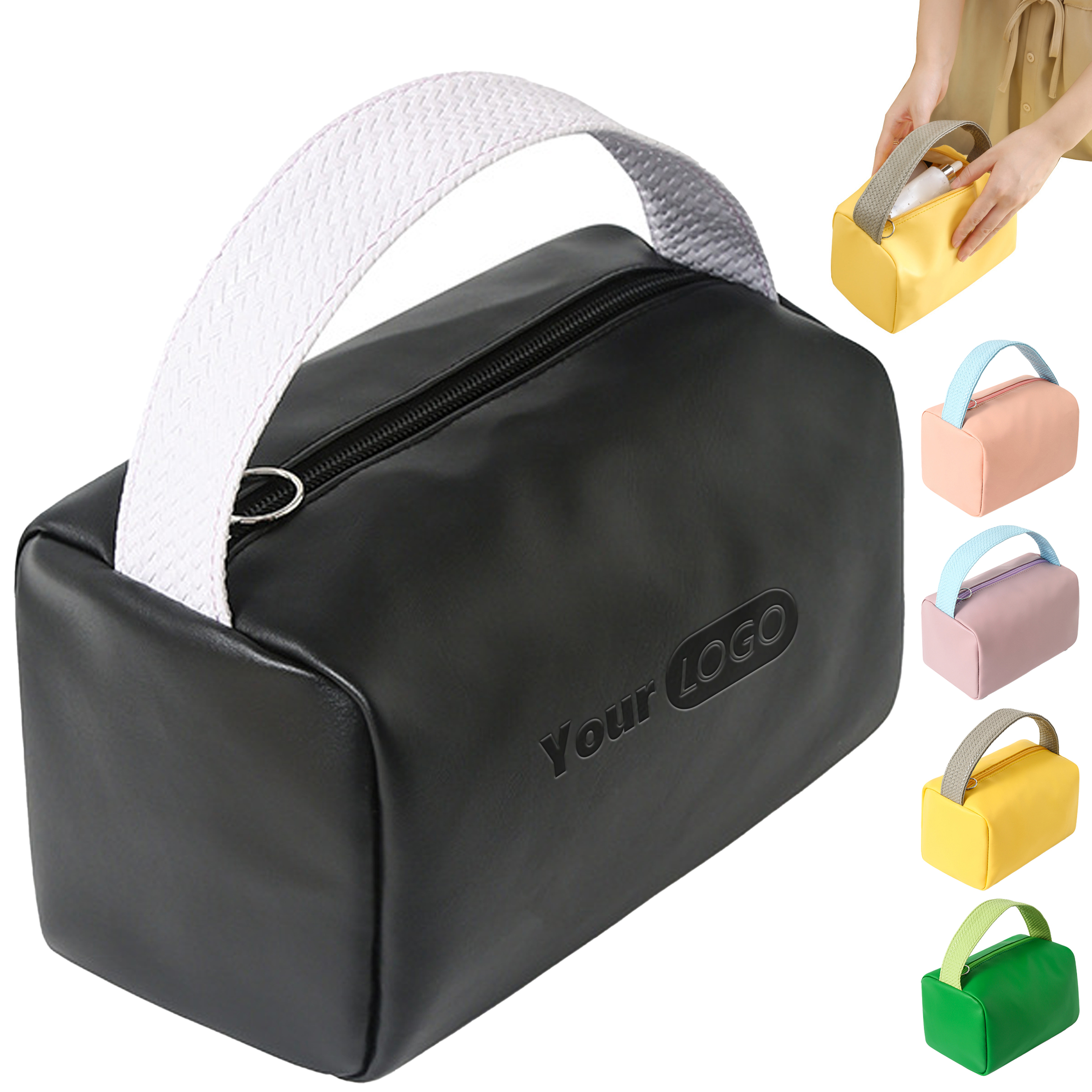 Pu Large Capacity Portable Makeup Bag 7